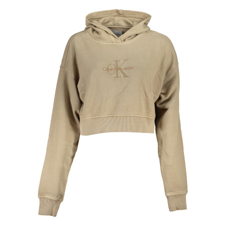 CALVIN KLEIN WOMEN&39S ZIPLESS SWEATSHIRT BEIGE