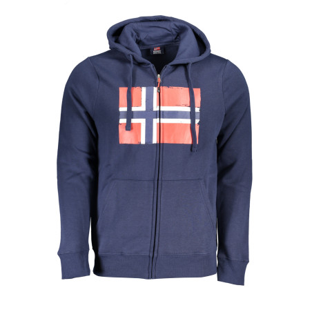 NORWAY 1963 FELPA CON ZIP UOMO BLU