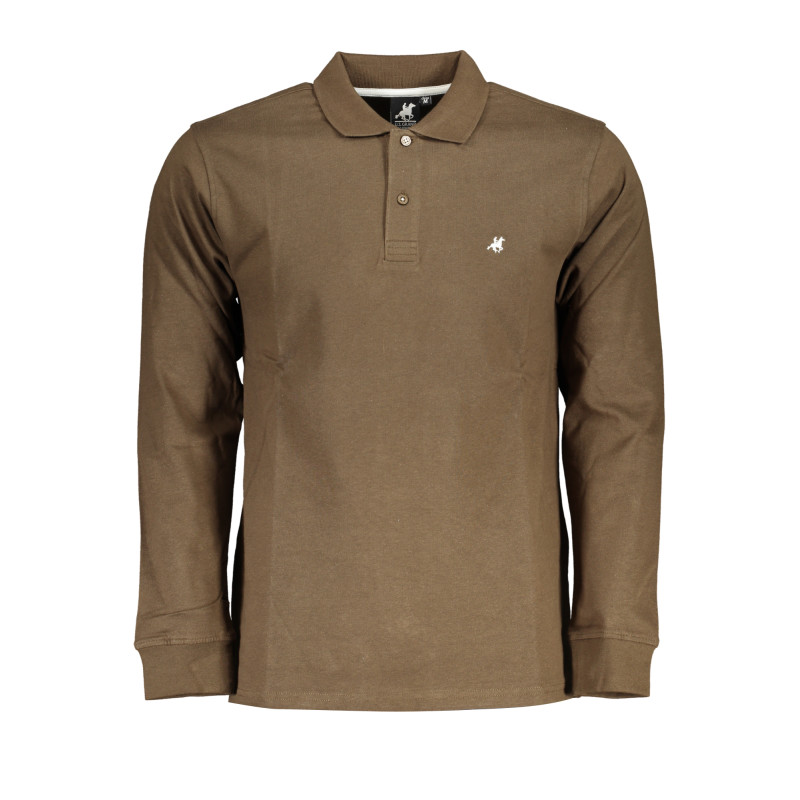 US GRAND POLO MEN&39S LONG SLEEVED POLO SHIRT BROWN