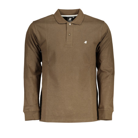 US GRAND POLO MEN&39S LONG SLEEVED POLO SHIRT BROWN