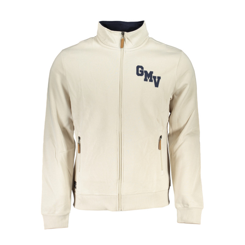 GIAN MARCO VENTURI MEN&39S WHITE ZIP SWEATSHIRT