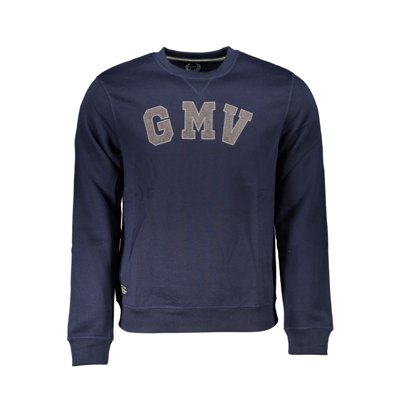 GIAN MARCO VENTURI MEN&39S BLUE ZIPLESS SWEATSHIRT