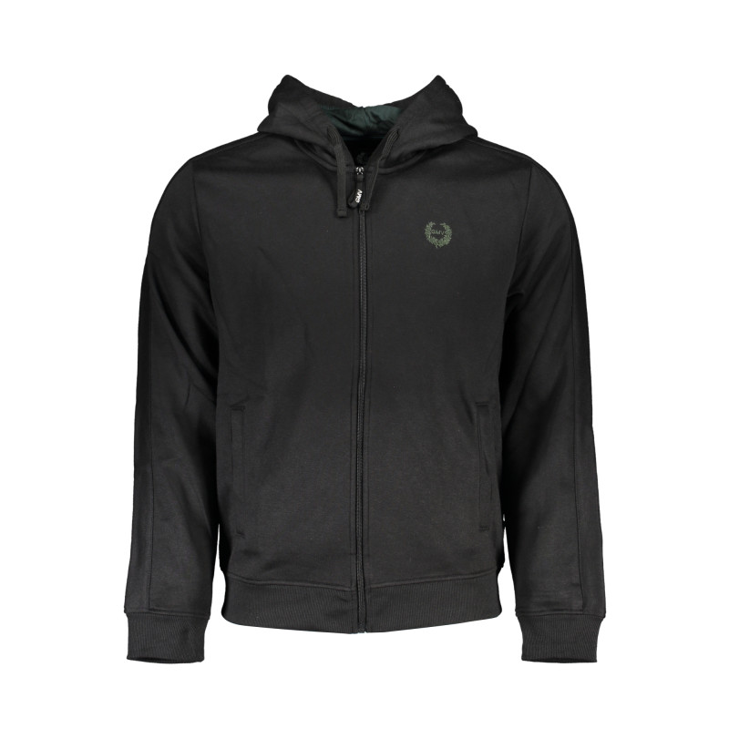 GIAN MARCO VENTURI MEN&39S BLACK ZIP SWEATSHIRT