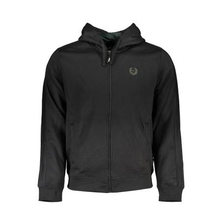 GIAN MARCO VENTURI MEN&39S BLACK ZIP SWEATSHIRT