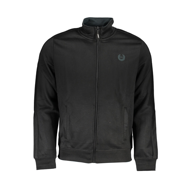 GIAN MARCO VENTURI MEN&39S BLACK ZIP SWEATSHIRT