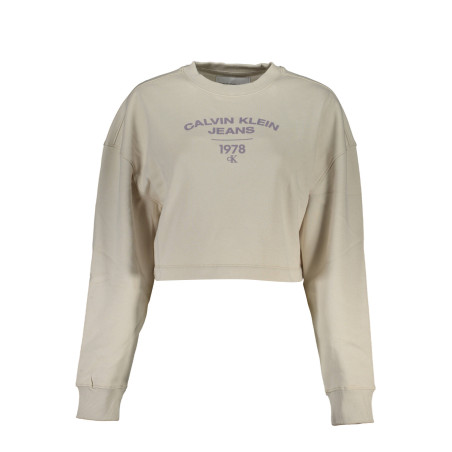 CALVIN KLEIN WOMEN&39S ZIPLESS SWEATSHIRT BEIGE