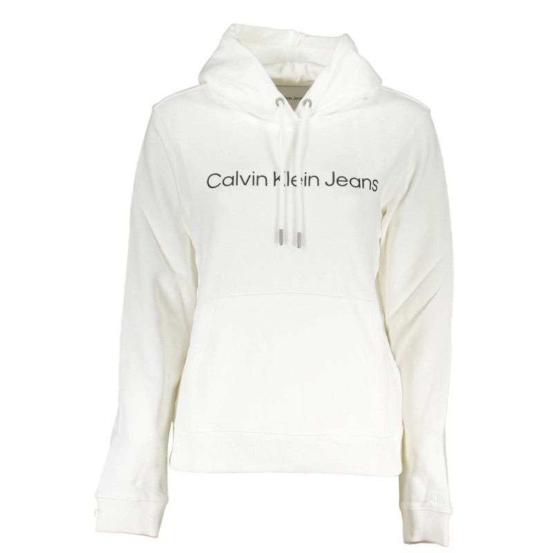 CALVIN KLEIN FELPA SENZA ZIP DONNA BIANCO