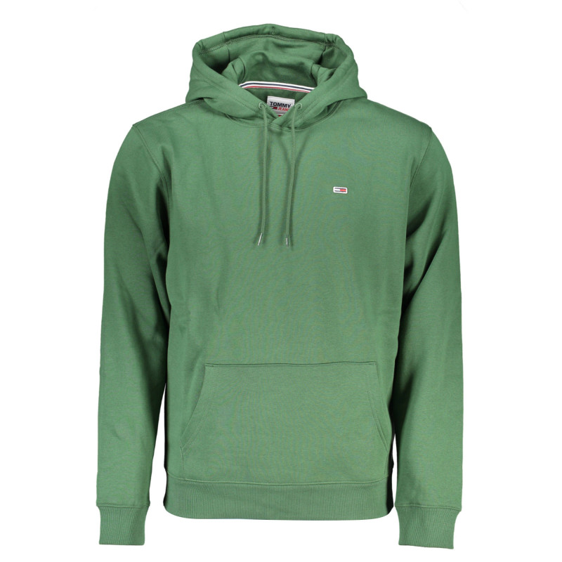 TOMMY HILFIGER MEN&39S GREEN ZIPLESS SWEATSHIRT