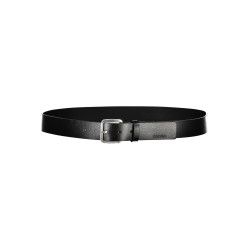 CALVIN KLEIN MEN&39S BLACK LEATHER BELT