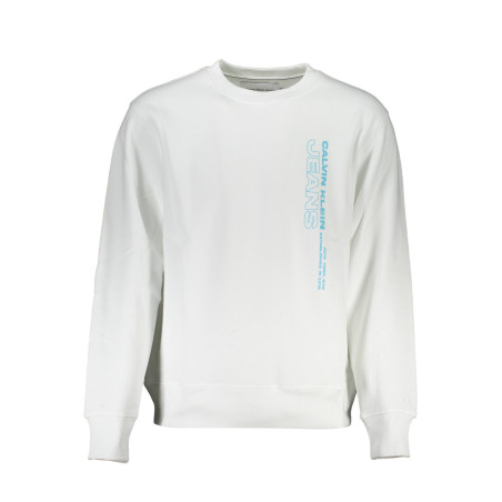 CALVIN KLEIN MEN&39S WHITE ZIPLESS SWEATSHIRT