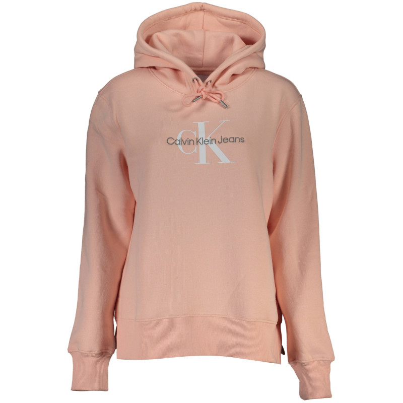 CALVIN KLEIN WOMEN&39S PINK ZIPLESS SWEATSHIRT