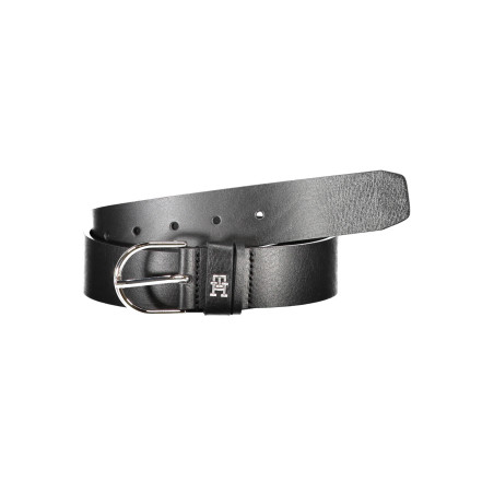 TOMMY HILFIGER WOMEN&39S BLACK LEATHER BELT