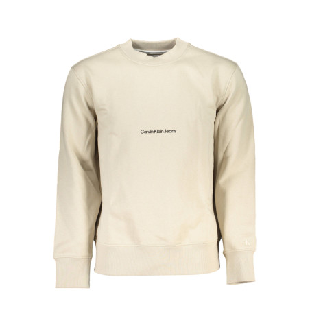 CALVIN KLEIN MEN&39S BEIGE ZIPLESS SWEATSHIRT