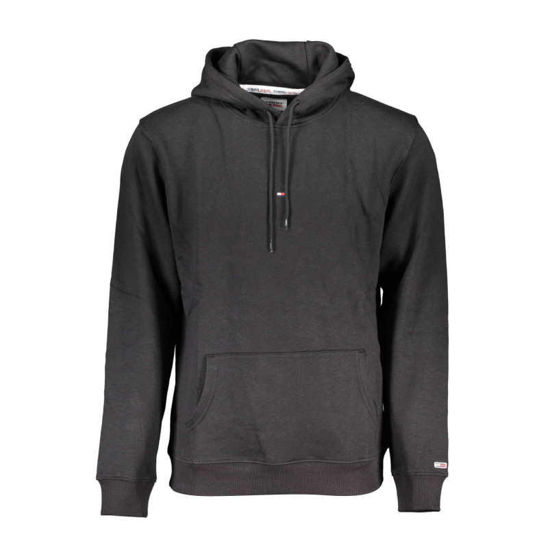 TOMMY HILFIGER MEN&39S BLACK ZIPLESS SWEATSHIRT