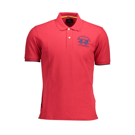 LA MARTINA MEN&39S RED SHORT SLEEVED POLO SHIRT