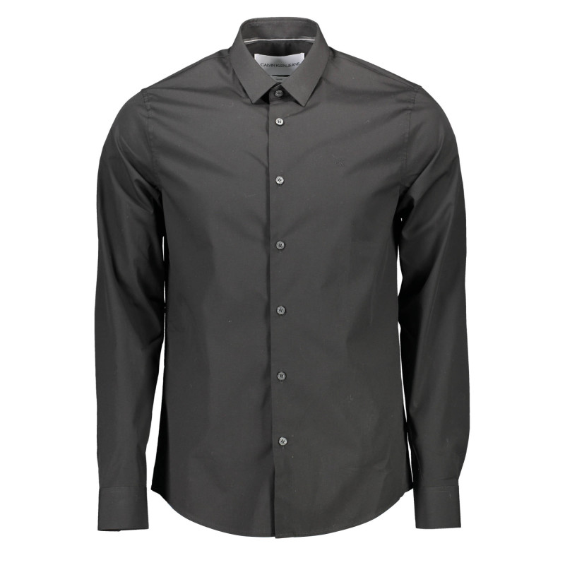 CALVIN KLEIN CAMICIA MANICHE LUNGHE UOMO NERO