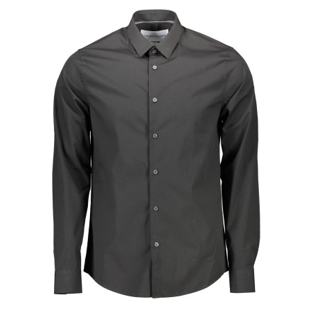 CALVIN KLEIN CAMICIA MANICHE LUNGHE UOMO NERO