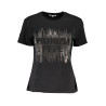 PATRIZIA PEPE T-SHIRT MANICHE CORTE DONNA NERO