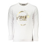 CAVALLI CLASS MEN&39S WHITE ZIPLESS SWEATSHIRT