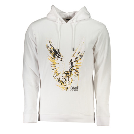 CAVALLI CLASS MEN&39S WHITE ZIPLESS SWEATSHIRT