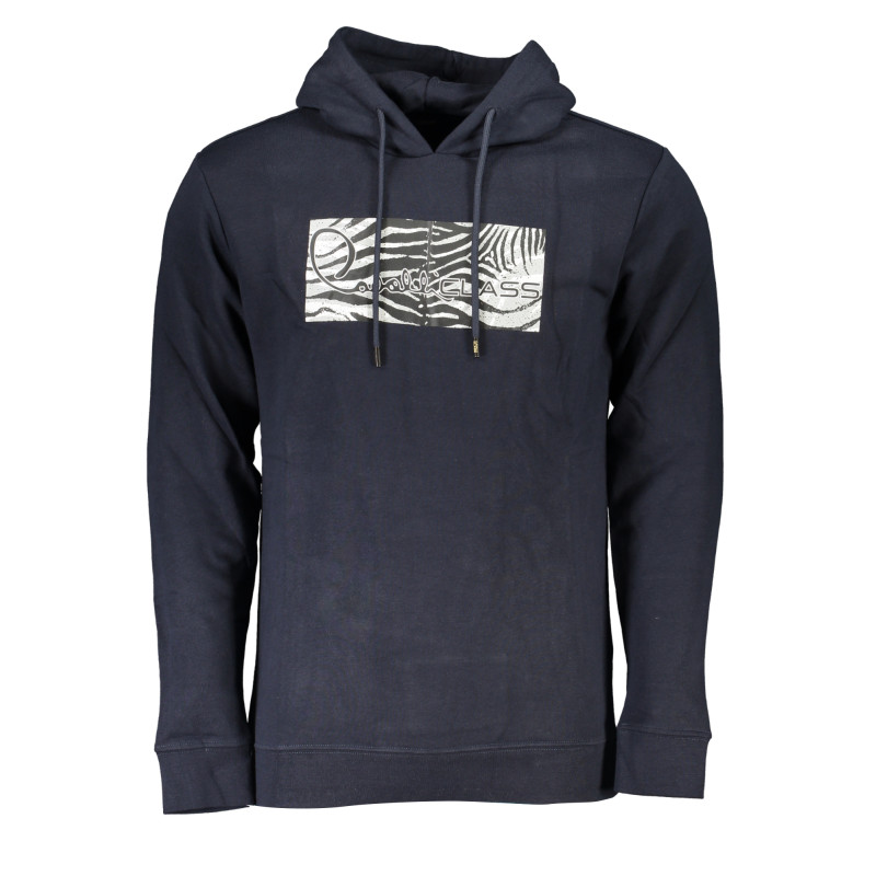 CAVALLI CLASS MEN&39S BLUE ZIPLESS SWEATSHIRT