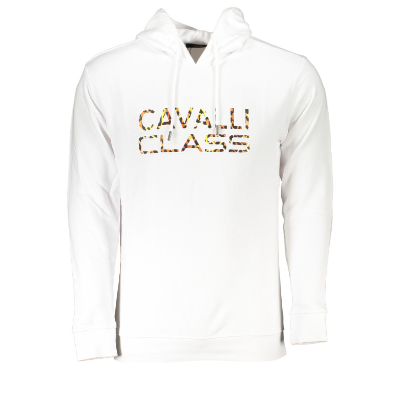 CAVALLI CLASS MEN&39S WHITE ZIPLESS SWEATSHIRT