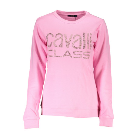 CAVALLI CLASS WOMEN&39S PINK SWEATSHIRT WITHOUT ZIP