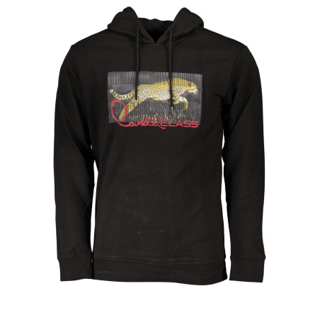 CAVALLI CLASS MEN&39S BLACK ZIP-OUT SWEATSHIRT