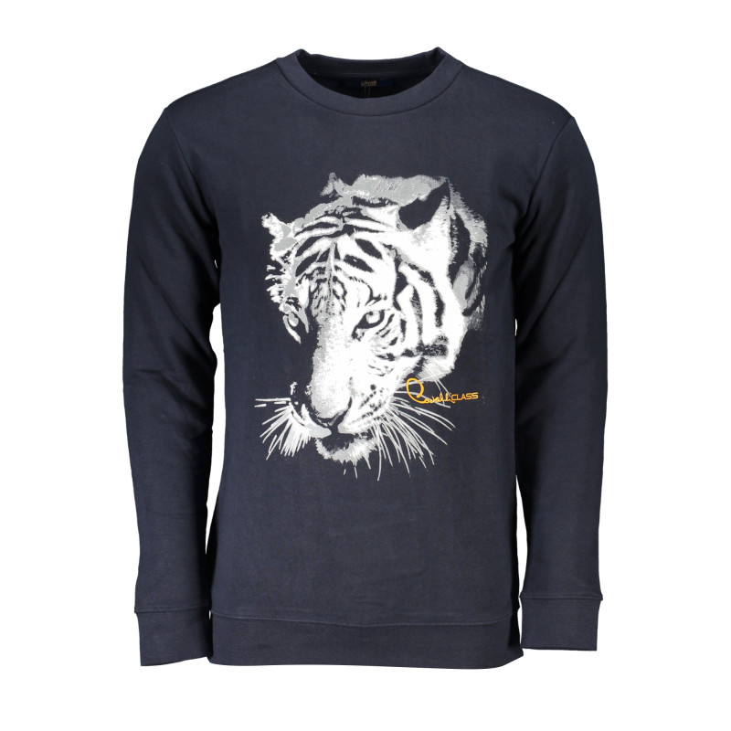 CAVALLI CLASS MEN&39S BLUE ZIPLESS SWEATSHIRT