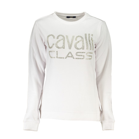 CAVALLI CLASS WOMEN&39S WHITE SWEATSHIRT WITHOUT ZIP