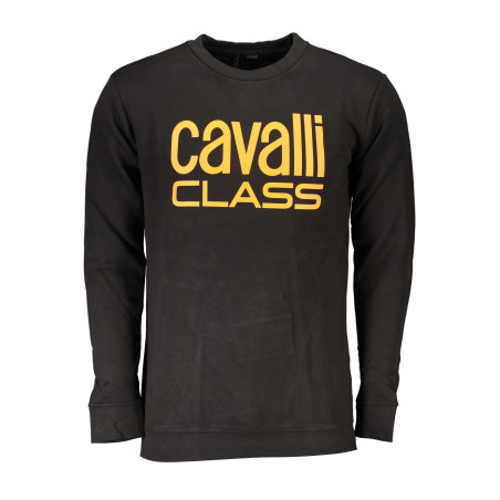 CAVALLI CLASS MEN&39S BLACK ZIP-OUT SWEATSHIRT