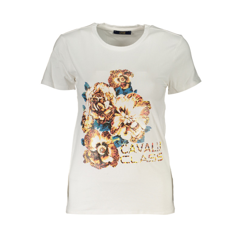 CAVALLI CLASS T-SHIRT MANICHE CORTE DONNA BIANCO