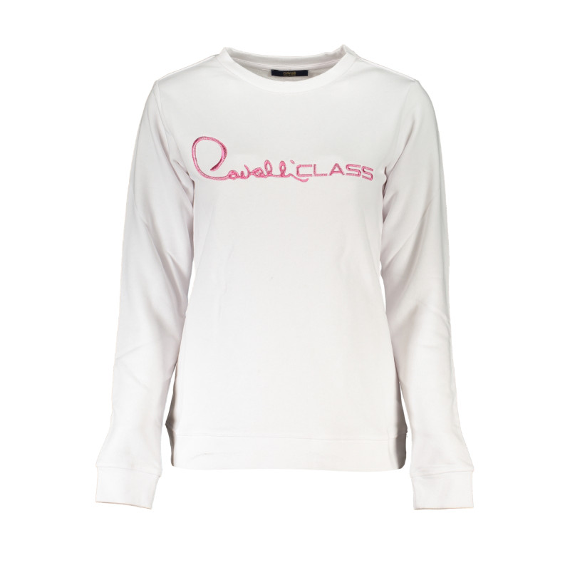 CAVALLI CLASS WOMEN&39S WHITE SWEATSHIRT WITHOUT ZIP