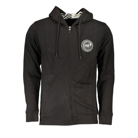 CAVALLI CLASS MEN&39S BLACK ZIP-OUT SWEATSHIRT