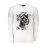 CAVALLI CLASS MEN&39S WHITE ZIPLESS SWEATSHIRT