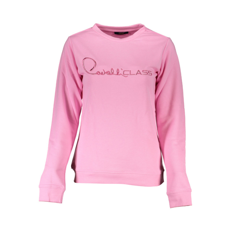 CAVALLI CLASS WOMEN&39S PINK SWEATSHIRT WITHOUT ZIP