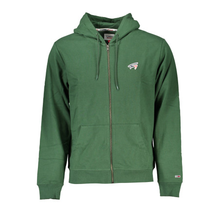 TOMMY HILFIGER MEN&39S GREEN ZIP SWEATSHIRT