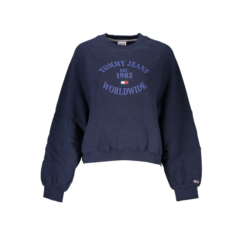 TOMMY HILFIGER WOMEN&39S BLUE ZIPLESS SWEATSHIRT