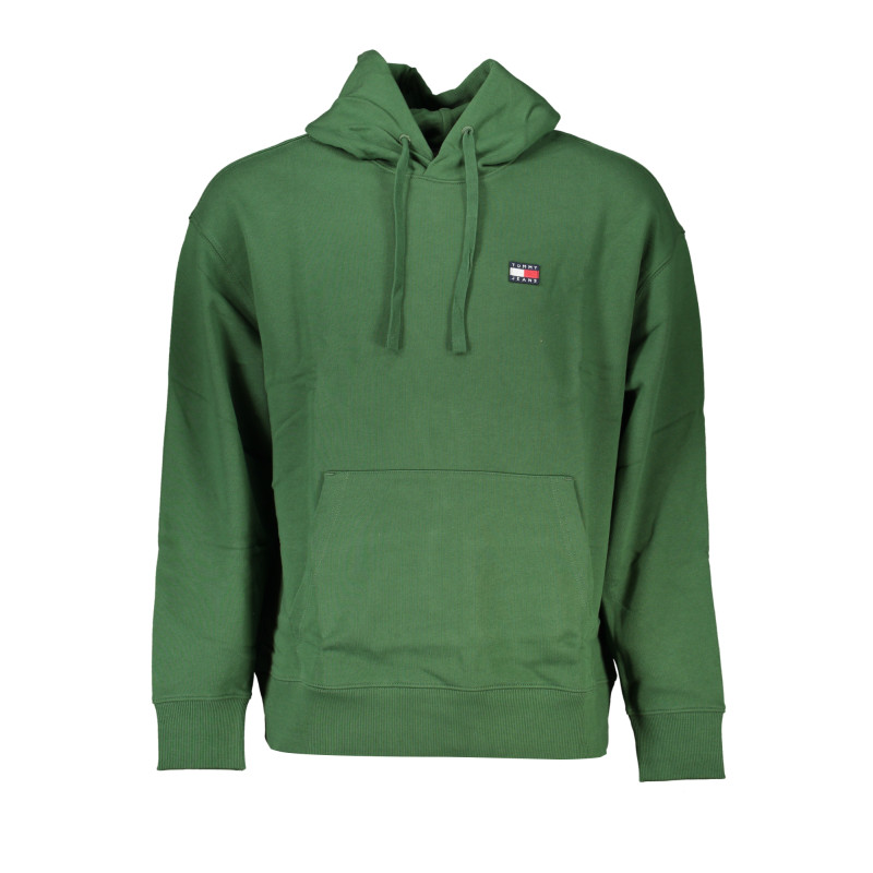 TOMMY HILFIGER MEN&39S GREEN ZIPLESS SWEATSHIRT