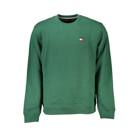 TOMMY HILFIGER MEN&39S GREEN ZIPLESS SWEATSHIRT