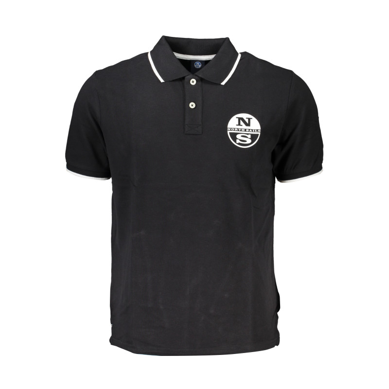 NORTH SAILS MEN&39S BLACK SHORT SLEEVED POLO SHIRT