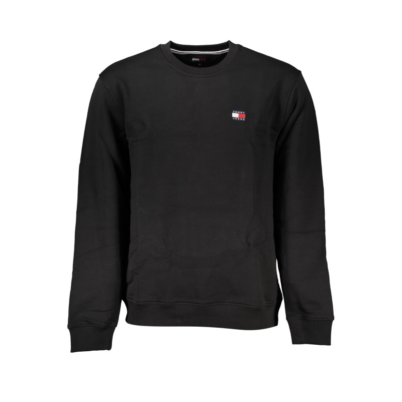 TOMMY HILFIGER MEN&39S BLACK ZIPLESS SWEATSHIRT