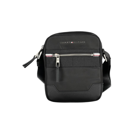 TOMMY HILFIGER MEN&39S BLACK SHOULDER BAG