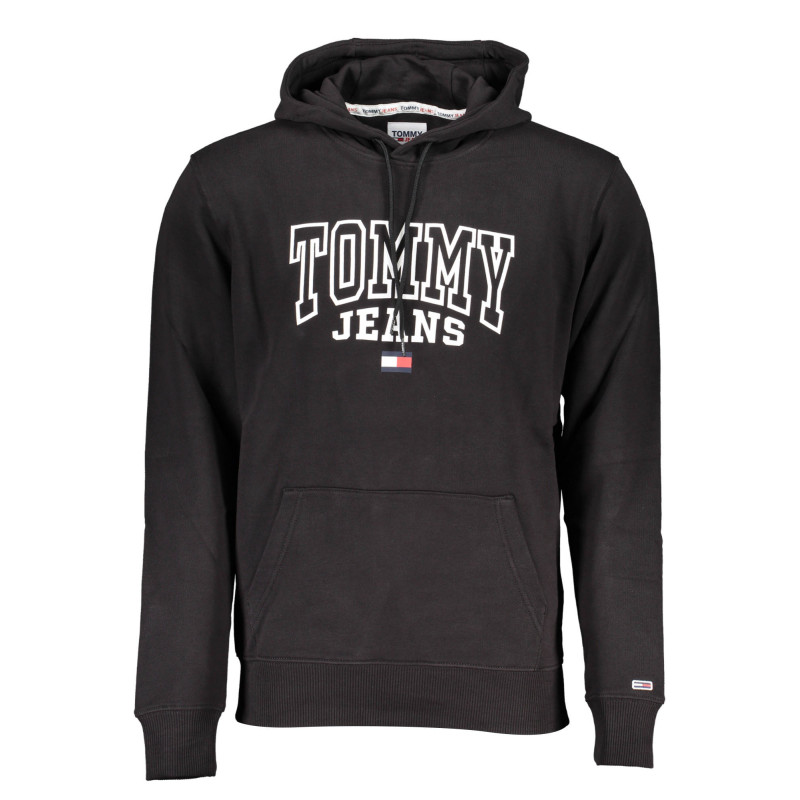 TOMMY HILFIGER MEN&39S BLACK ZIPLESS SWEATSHIRT