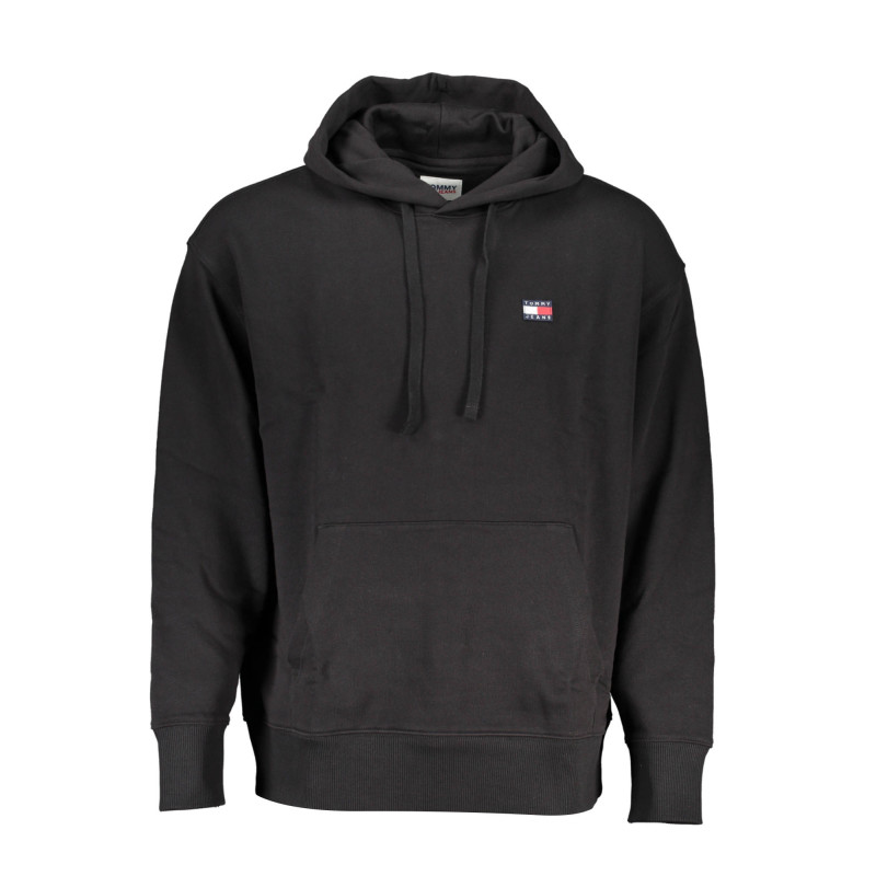 TOMMY HILFIGER MEN&39S BLACK ZIPLESS SWEATSHIRT