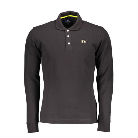 LA MARTINA MEN&39S BLACK LONG SLEEVE POLO SHIRT