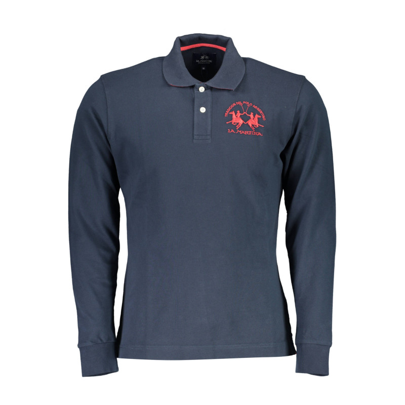 LA MARTINA MEN&39S LONG SLEEVED POLO SHIRT BLUE