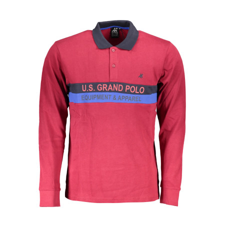 US GRAND POLO MEN&39S LONG SLEEVED POLO SHIRT RED