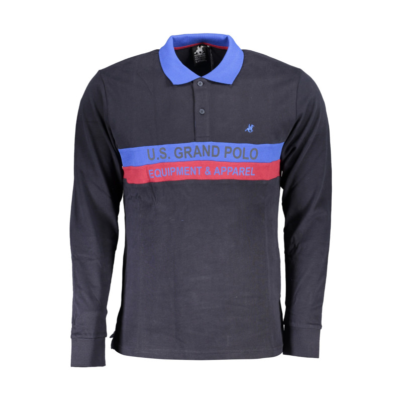 US GRAND POLO MEN&39S LONG SLEEVED POLO SHIRT BLUE