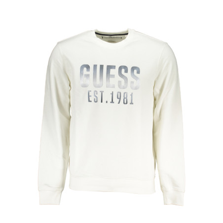 GUESS JEANS WHITE MEN&39S SWEATSHIRT WITHOUT ZIP